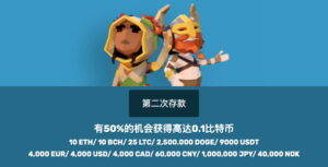 BitcoinCasino第二筆入金紅利－50%